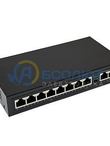 Коммутатор (свитч) на 8 POE ( 802.3af/at ) портов +2 Ethernet порта 100Mbs Орбита OT-VNP36